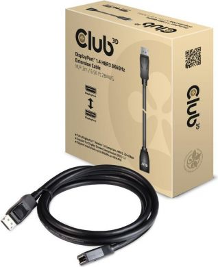  CABLE DP TO DP 2M/M/F CAC-1022 CLUB3D CAC-1022 | Elektrika.lv