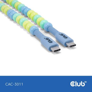  CABLE USB-C TO USB-C/BLUE CAC-3011 CLUB3D CAC-3011 | Elektrika.lv