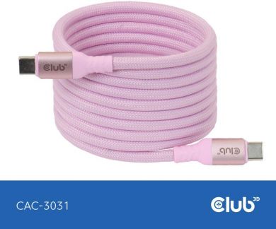  CABLE USB-C TO USB-C 2M/MAGNETIC PINK CAC-3031 CLUB3D CAC-3031 | Elektrika.lv