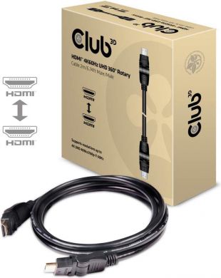  CABLE HDMI TO HDMI 2M/M/M CAC-1360 CLUB3D CAC-1360 | Elektrika.lv