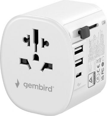 Gembird POWER ADAPTER GROUNDED 15W/WHT TPA-EU2A1C15-01-W GEMBIRD TPA-EU2A1C15-01-W | Elektrika.lv