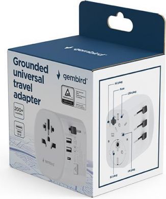 Gembird POWER ADAPTER GROUNDED 15W/WHT TPA-EU2A1C15-01-W GEMBIRD TPA-EU2A1C15-01-W | Elektrika.lv
