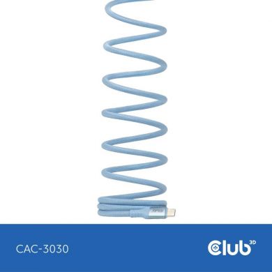  CABLE USB-C TO USB-C 2M/MAGNETIC BLUE CAC-3030 CLUB3D CAC-3030 | Elektrika.lv