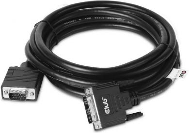  CABLE DVI-A TO VGA 3M/M/M CAC-1243 CLUB3D CAC-1243 | Elektrika.lv