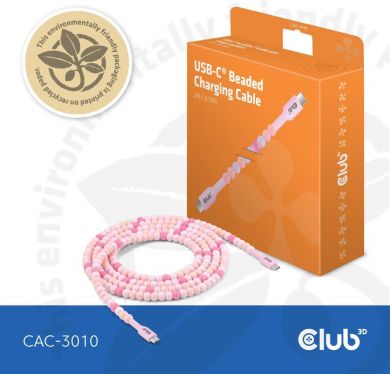  CABLE USB-C TO USB-C/PINK CAC-3010 CLUB3D CAC-3010 | Elektrika.lv