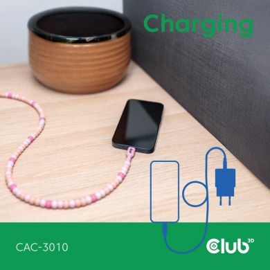  CABLE USB-C TO USB-C/PINK CAC-3010 CLUB3D CAC-3010 | Elektrika.lv