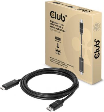  CABLE DP TO HDMI 3M/M/M CAC-1087 CLUB3D CAC-1087 | Elektrika.lv