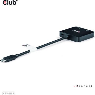  I/O HUB USB-C TO HDMI 2PORT/MST CSV-1558 CLUB3D CSV-1558 | Elektrika.lv