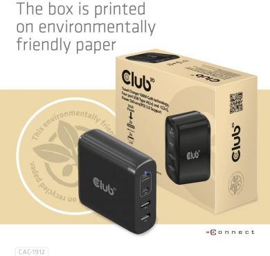  MOBILE TRAVEL CHARGER USB-C/100W CAC-1912EU CLUB3D CAC-1912EU | Elektrika.lv