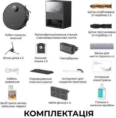 Dreame VACUUM CLEANER ROBOT AQUA10 UL/TRACK COM RLR81CE-1-BK DREAME RLR81CE-1 BLACK | Elektrika.lv