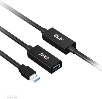 CABLE USB3.2 REPEATER 10M/M/F CAC-1405 CLUB3D CAC-1405 | Elektrika.lv
