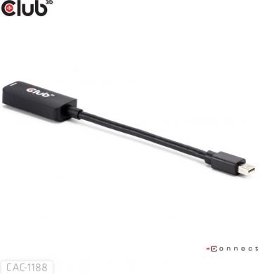  I/O ADAPTER MINI DP TO HDMI/M/F CAC-1188 CLUB3D CAC-1188 | Elektrika.lv