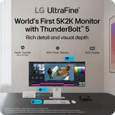 LG LCD Monitor LG 40 " 5120 x 2160 pixels WUHD Native aspect ratio 21:9 Curved 40U990A-W 40U990A-W | Elektrika.lv