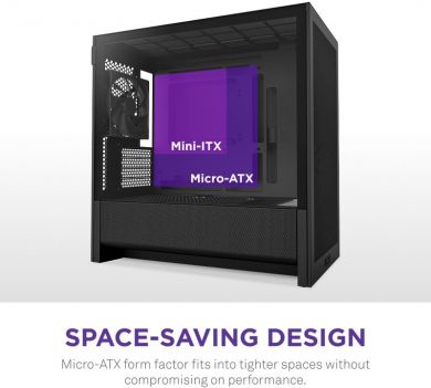  Case NZXT micro ATX/Mini-ITX Black Midi Tower PC CC-H31FB-01 CC-H31FB-01 | Elektrika.lv