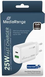Mediarange POWER ADAPTER USB/USB-C 25W/FAST MRMA112-2 MEDIARANGE MRMA112-2 | Elektrika.lv