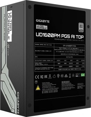 Gigabyte Power Supply GIGABYTE GP-UD1600PM PG5 1600 Watts Efficiency 80 PLUS PLATINIUM PFC Active GP-UD1600PMPG5 GP-UD1600PM PG5 | Elektrika.lv