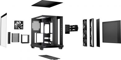  Case BE QUIET ATX/micro ATX/Mini-ITX Black Midi Tower PC BGW83 BGW83 | Elektrika.lv