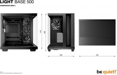  Case BE QUIET ATX/micro ATX/Mini-ITX Black Midi Tower PC BGW83 BGW83 | Elektrika.lv