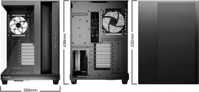  Case BE QUIET ATX/micro ATX/Mini-ITX Black Midi Tower PC BGW85 BGW85 | Elektrika.lv