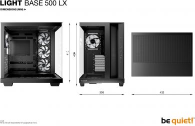  Case BE QUIET ATX/micro ATX/Mini-ITX Black Midi Tower PC BGW85 BGW85 | Elektrika.lv