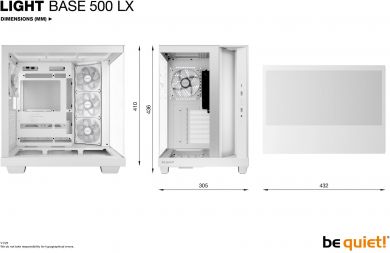  Case BE QUIET ATX/micro ATX/Mini-ITX White Midi Tower PC BGW86 BGW86 | Elektrika.lv