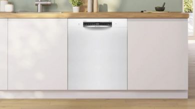 BOSCH Bosch Dishwasher | SMU4HMW02S | Built-in | Width 60 cm | Number of place settings 14 | Number of programs 6 | Energy efficiency class D | Display | AquaStop function | White SMU4HMW02S