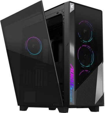 Gigabyte Case GIGABYTE AORUS C500 GLASS MidiTower Not included ATX EATX MicroATX MiniITX Colour Black AC500G AC500G | Elektrika.lv
