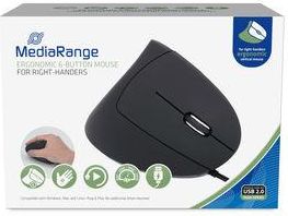 Mediarange MOUSE USB OPTICAL 6-BUTTON/RIGHT BLACK MROS230 MEDIARANGE MROS230 | Elektrika.lv