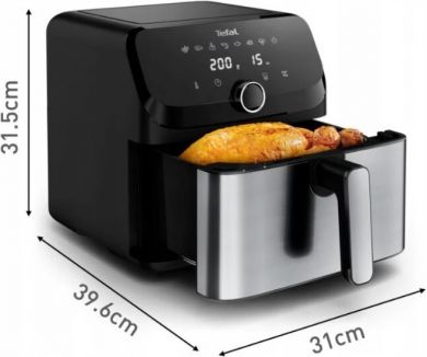 Tefal Easy Fry Mega Air Fryer 1700W, 7.5L, Black EY855D10 | Elektrika.lv