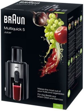 Braun Braun | J 500 Multiquick 5 | Type Juicer | Black | 900 W | Number of speeds 2 J500 BLACK