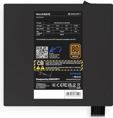  Power Supply ENDORFY ATX PC 200 - 240 V 650 W EY7A015 EY7A015 | Elektrika.lv