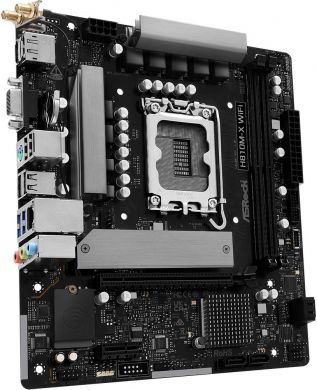Asrock Mainboard ASROCK Intel H810 LGA 1851 (Socket V1) micro ATX RAM DDR5-SDRAM 2xSlots Wi-Fi Yes Bluetooth Yes 1xNumber of M.2 (M) slots H810M-XWIFI H810M-X WIFI | Elektrika.lv
