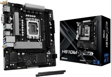 Asrock Mainboard ASROCK Intel H810 LGA 1851 (Socket V1) micro ATX RAM DDR5-SDRAM 2xSlots Wi-Fi Yes Bluetooth Yes 1xNumber of M.2 (M) slots H810M-XWIFI H810M-X WIFI | Elektrika.lv