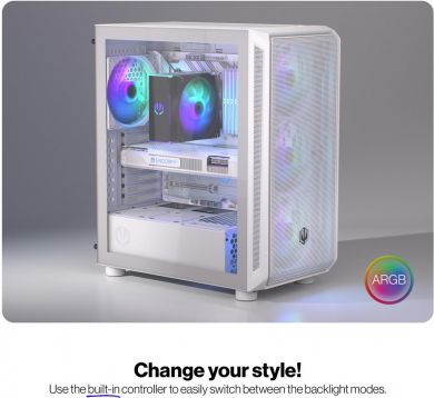  Case ENDORFY ATX/micro ATX/Mini-ITX White Midi Tower PC EY2A018 EY2A018 | Elektrika.lv