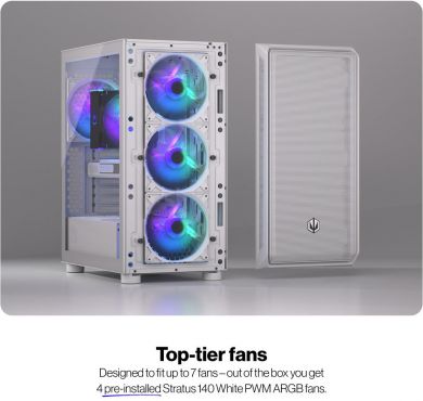  Case ENDORFY ATX/micro ATX/Mini-ITX White Midi Tower PC EY2A018 EY2A018 | Elektrika.lv