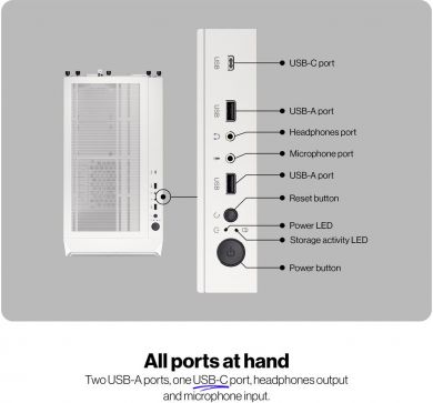  Case ENDORFY ATX/micro ATX/Mini-ITX White Midi Tower PC EY2A018 EY2A018 | Elektrika.lv