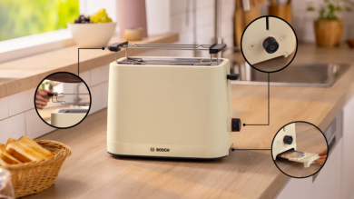BOSCH Bosch Compact Toaster | TAT3M127 MyMoment | Number of slots 2 | Housing material Plastic | Beige TAT3M127