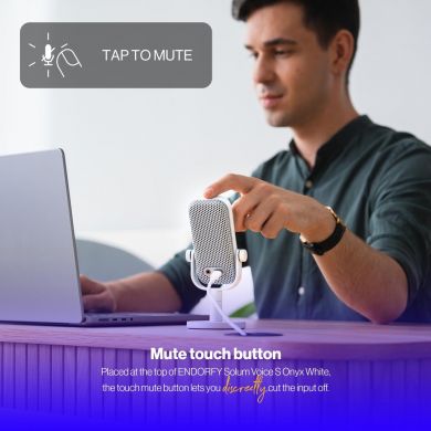  MICROPHONE SOLUM VOICE S OWH/USB-C WHITE EY1B015 ENDORFY EY1B015 | Elektrika.lv