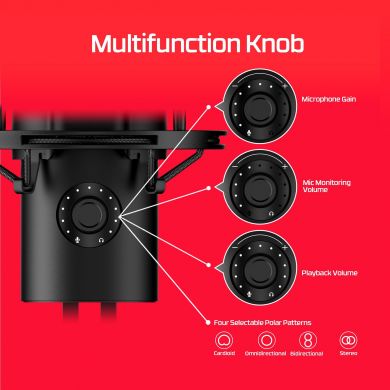 HyperX MICROPHONE HYPERX QUADCAST 2/BLACK 872V1AA HYPERX 872V1AA | Elektrika.lv