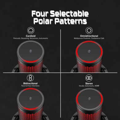 HyperX MICROPHONE HYPERX QUADCAST 2/BLACK 872V1AA HYPERX 872V1AA | Elektrika.lv