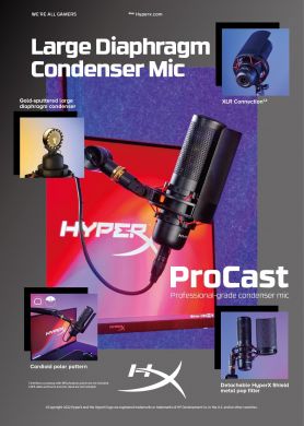 HyperX MICROPHONE PROCAST/699Z0AA HYPERX 699Z0AA | Elektrika.lv