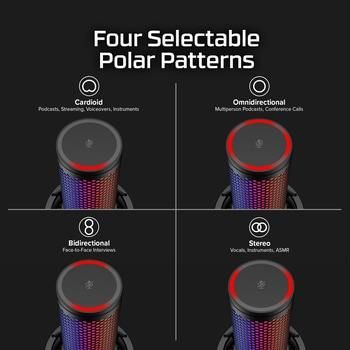 HyperX MICROPHONE HYPERX QUADCAST 2 S/BLACK 9A273AA HYPERX 9A273AA | Elektrika.lv