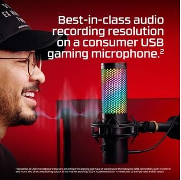HyperX MICROPHONE HYPERX QUADCAST 2 S/BLACK 9A273AA HYPERX 9A273AA | Elektrika.lv