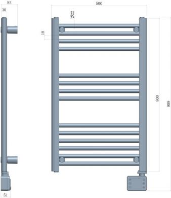ADLER LED Electric Bathroom Radiator 600W, IP54, white AD 7824 | Elektrika.lv
