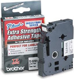 brother Brother | TZ-S231 Strong Adhesive Laminated Tape | Black on White | TZe | 8 m | 1.2 cm TZES231