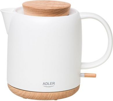 ADLER Adler Electric Kettle | AD 1304 | Electric | 1200 W | 1 L | Ceramic | 360&deg; rotational base | White AD 1304