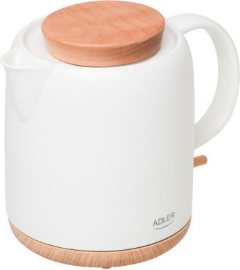 ADLER Adler Electric Kettle | AD 1304 | Electric | 1200 W | 1 L | Ceramic | 360&deg; rotational base | White AD 1304