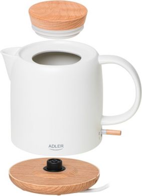 ADLER Adler Electric Kettle | AD 1304 | Electric | 1200 W | 1 L | Ceramic | 360&deg; rotational base | White AD 1304