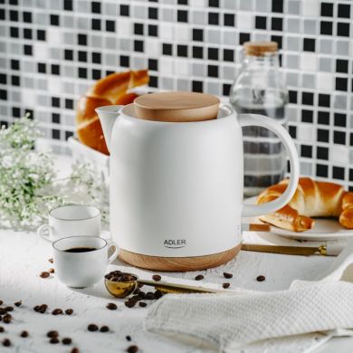 ADLER Adler Electric Kettle | AD 1304 | Electric | 1200 W | 1 L | Ceramic | 360&deg; rotational base | White AD 1304