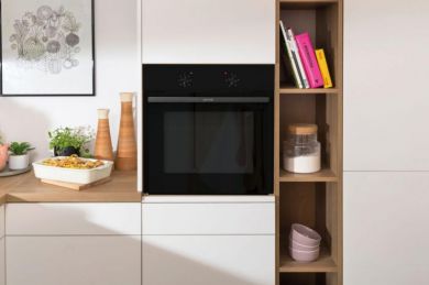 GORENJE Gorenje Oven | BO6615E01B | 60 L | Electric | EnamelClean | Push pull buttons | Height 59.5 cm | Width 59.5 cm | Black BO6615E01B